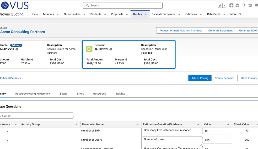 Services CPQ Series: Quantitative Scenario Modeling