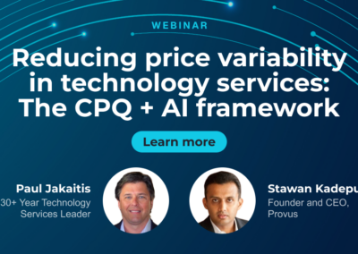 Reducing price variability in technology services: The CPQ + AI framework