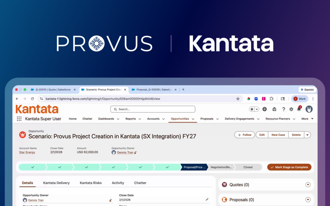 Provus + Kantata: Connecting quoting, forecasting, and delivery for services teams