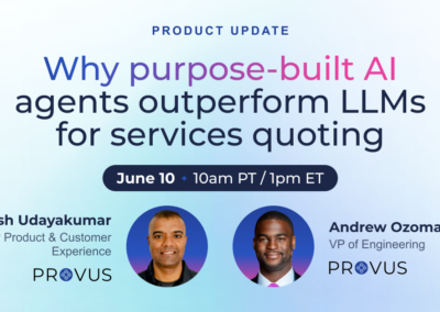 Why purpose-built AI agents outperform LLMs for services quoting