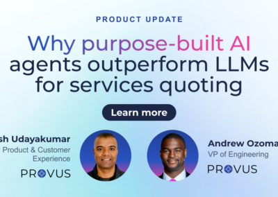 Why purpose-built AI agents outperform LLMs for services quoting